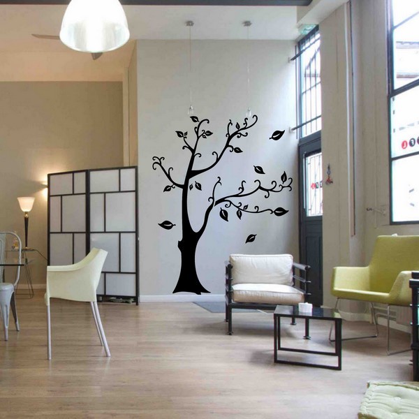 Exemple de stickers muraux: Arbre au vent